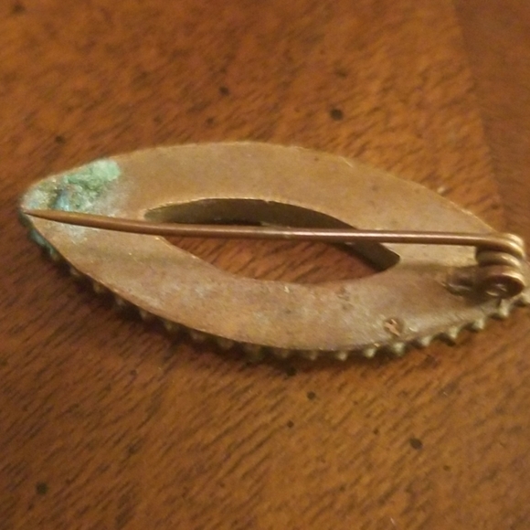 Antique mosaic brooch minus latch PM 793A - Picture 2 of 4